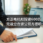 方正電機擬投資600萬元設(shè)立合資公司方德機器人（圖2）