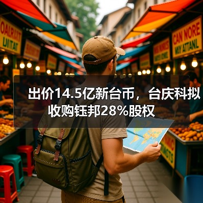 出價(jià)14.5億新臺(tái)幣，臺(tái)慶科擬收購鈺邦28%股權(quán)（圖2）