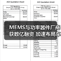 MEMS與功率器件廠商獲數(shù)億融資 加速布局車規(guī)級芯片（圖2）